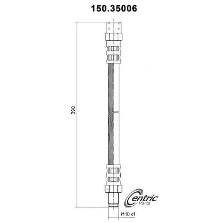 Centric Parts Brake Hose, 150.35006 150.35006